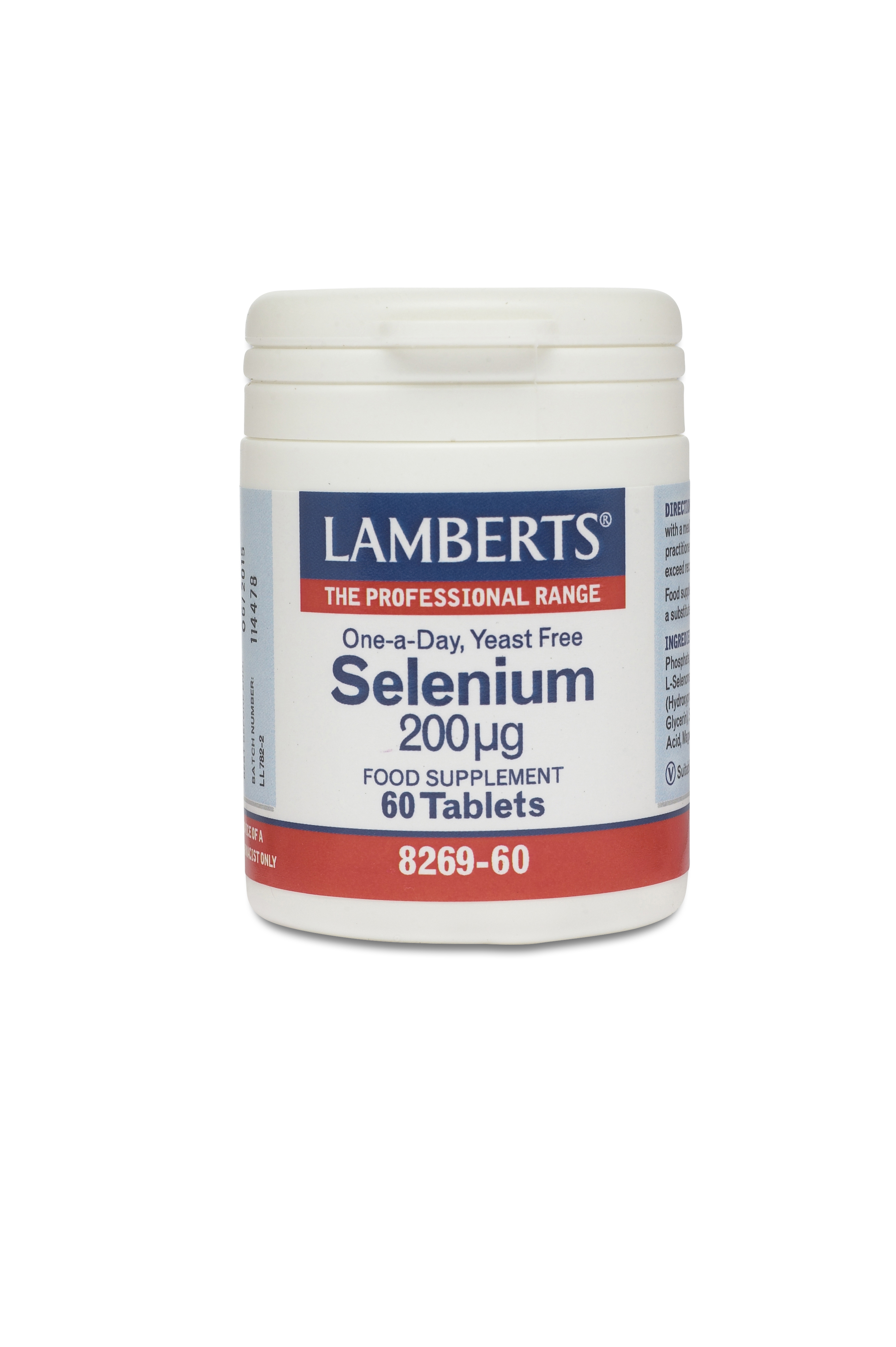 Lamberts  Selenium 200μg 60 tabs Συμπλήρωμα διατροφής με Σελήνιο 60 Κάψουλες